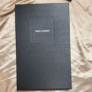 Saint Laurent Black Textured Gift Box with White Logo